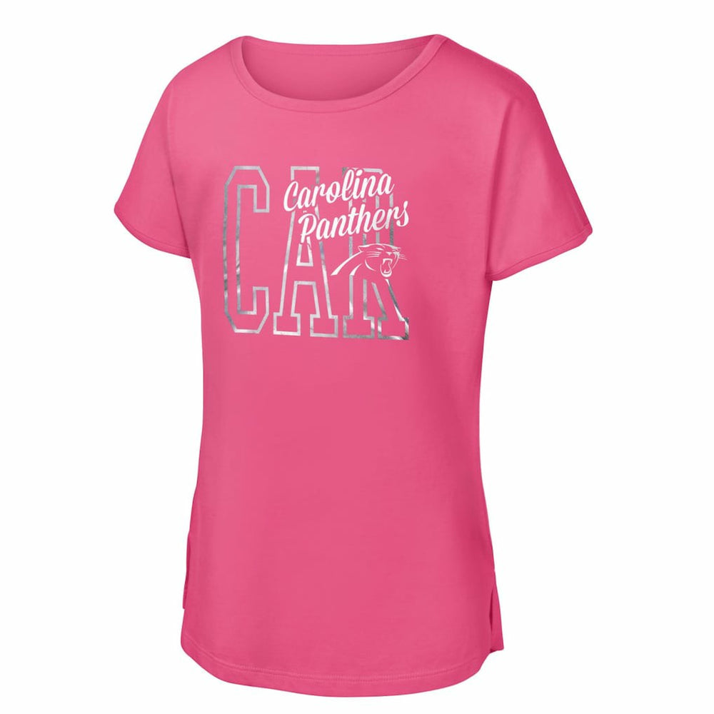 Carolina Panthers Girls Youth Signal Caller Dolman T-Shirt | NFL Discount