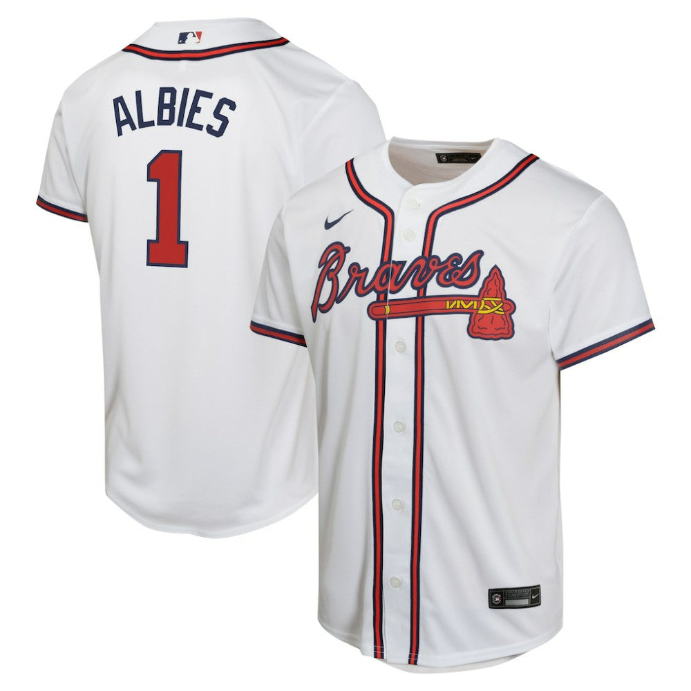 Ozzie Albies Atlanta Braves Nike Youth Home Game Player Jersey - MLB Jerseys