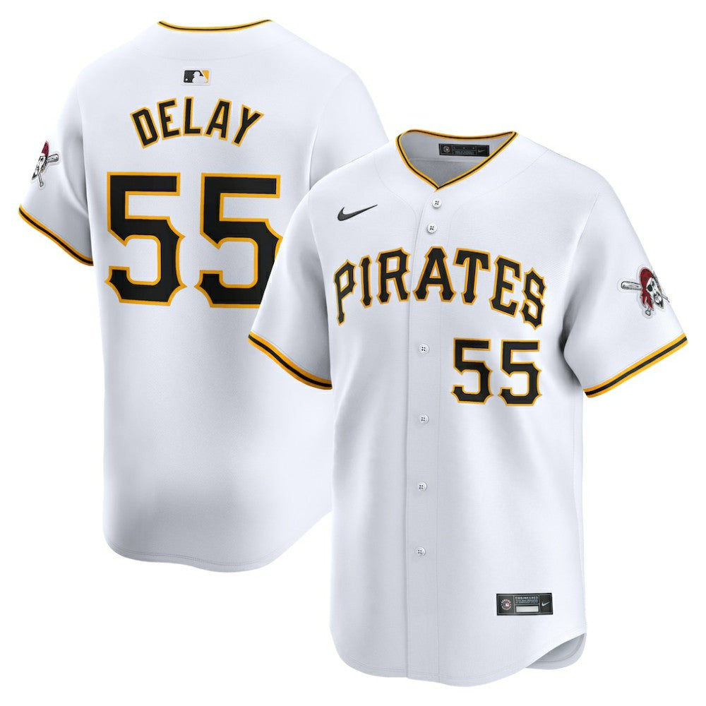 Jason Delay Pittsburgh Pirates Nike Home Limited Player Jersey – White - MLB Jerseys