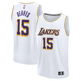 White Austin Reaves Los Angeles Lakers Fast Break Replica Player Jersey | NBA