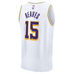 White Austin Reaves Los Angeles Lakers Fast Break Replica Player Jersey | NBA