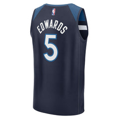 Navy Anthony Edwards Minnesota Timberwolves Fast Break Replica Player Jersey | NBA