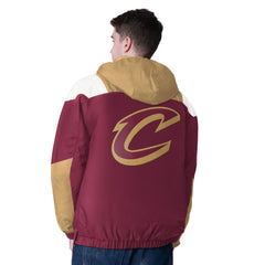 Wine/Gold Cleveland Cavaliers Starter Charger Half-Zip Pullover Jacket- Wine/Gold online | NBA