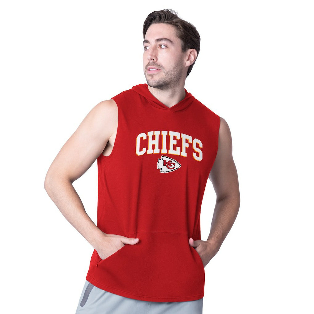 Kansas City Chiefs MSX by Michael Strahan Action Sleeveless Pullover Hoodie | NFL Outlet