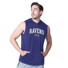 Baltimore Ravens MSX by Michael Strahan Action Sleeveless Pullover Hoodie | NFL Sale