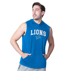 Detroit Lions MSX by Michael Strahan Action Sleeveless Pullover Hoodie | NFL Outlet