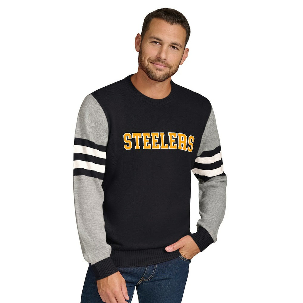 Pittsburgh Steelers Tommy Hilfiger Acrylic Crewneck Pullover Sweater | NFL On sale
