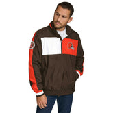 Cleveland Browns Tommy Hilfiger Gael Lightweight Half-Zip Pullover Hoodie Jacket | NFL New