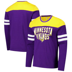 Minnesota Vikings G-III Sports by Carl Banks Adaptive Hail Mary Long Sleeve T-Shirt | NFL Sale