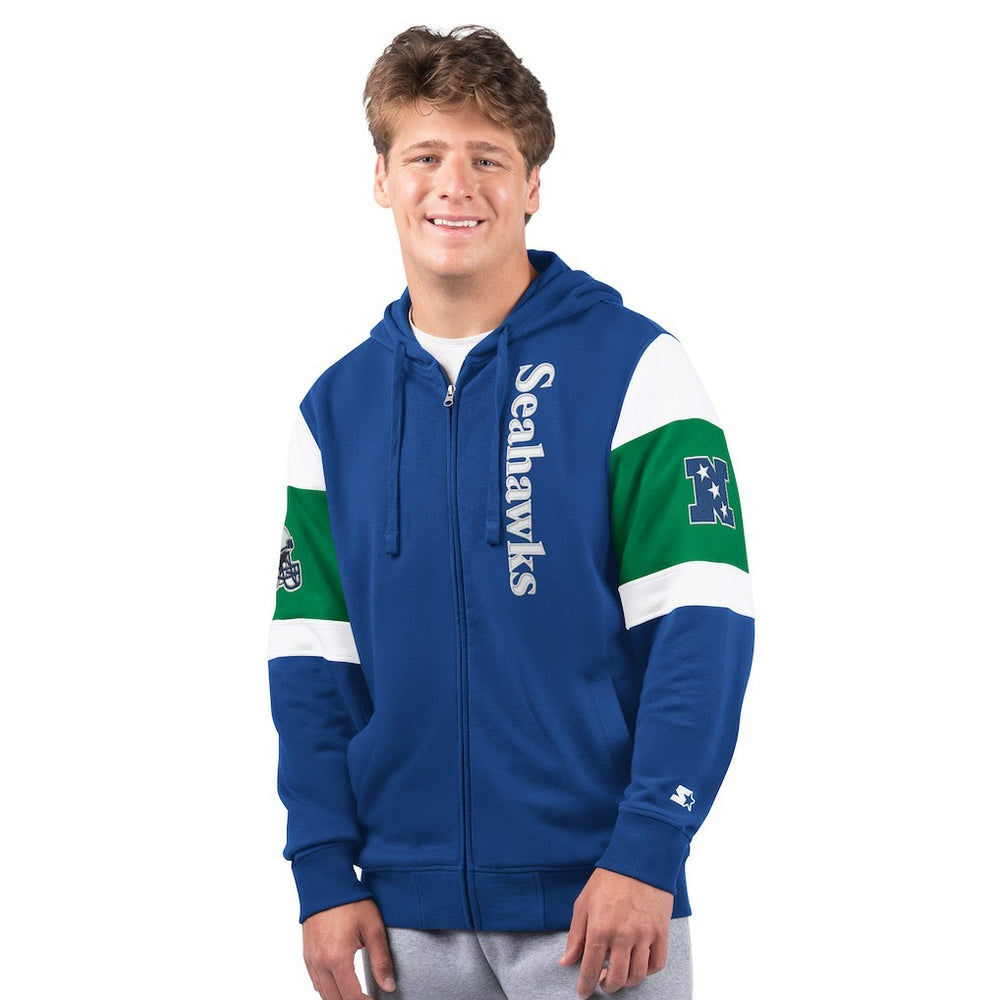 Seattle Seahawks Starter Extreme Vintage Logo Full-Zip Hoodie | NFL Near me