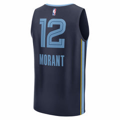 Navy Ja Morant Memphis Grizzlies Fast Break Replica Player Jersey | NBA