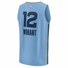 Light Blue Ja Morant Memphis Grizzlies Fast Break Replica Player Jersey | NBA