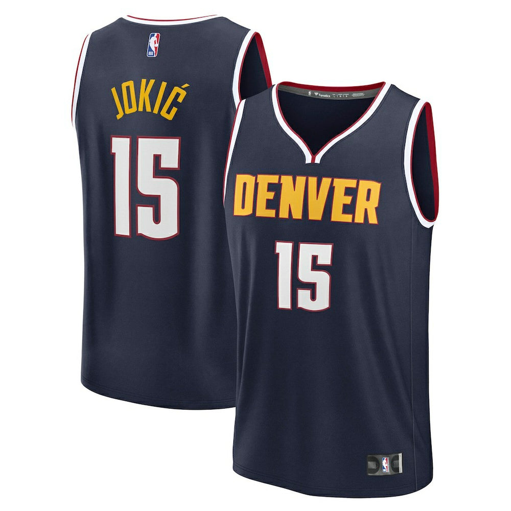 Navy Nikola Jokic Denver Nuggets Fast Break Replica Player Jersey | NBA