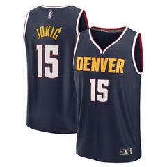 Navy Nikola Jokic Denver Nuggets Fast Break Replica Player Jersey | NBA