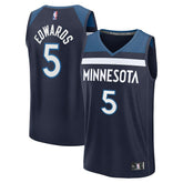 Navy Anthony Edwards Minnesota Timberwolves Fast Break Replica Player Jersey | NBA