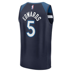 Navy Anthony Edwards Minnesota Timberwolves Fast Break Replica Player Jersey | NBA