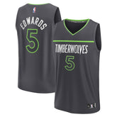 Anthracite Anthony Edwards Minnesota Timberwolves Fast Break Replica Player Jersey | NBA