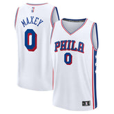 White Tyrese Maxey Philadelphia 76ers Fast Break Replica Player Jersey | NBA