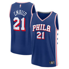 Royal Joel Embiid Philadelphia 76ers Youth Fast Break Replica Player Jersey | NBA
