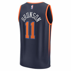 Navy Jalen Brunson New York Knicks Fast Break Replica Player Jersey | NBA