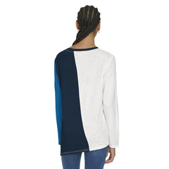 White/Navy Minnesota Timberwolves Tommy Jeans Women's Amelia Color Blocked Long Sleeve T-Shirt | NBA