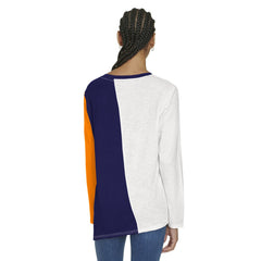 White/Purple Phoenix Suns Tommy Jeans Women's Amelia Color Blocked Long Sleeve T-Shirt | NBA
