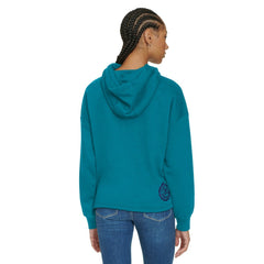Teal Charlotte Hornets Tommy Jeans Women's Stella Cropped Pullover Hoodie | NBA