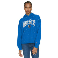 Blue Dallas Mavericks Tommy Jeans Women's Stella Cropped Pullover Hoodie sale | NBA