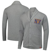 Heather Gray New York Knicks Sportiqe Unisex Henshaw Full-Button Cardigan Sweater | NBA