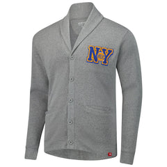 Heather Gray New York Knicks Sportiqe Unisex Henshaw Full-Button Cardigan Sweater | NBA