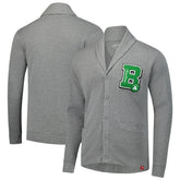 Heather Gray Boston Celtics Sportiqe Unisex Henshaw Full-Button Cardigan Sweater | NBA