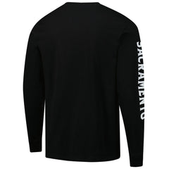 Black Sacramento Kings Sportiqe Unisex Wales Heavyweight Pocket Long Sleeve T-Shirt | NBA