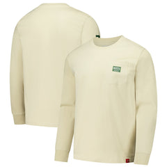 Cream Milwaukee Bucks Sportiqe Unisex Wales Heavyweight Pocket Long Sleeve T-Shirt | NBA