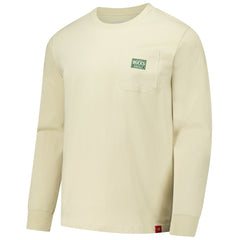 Cream Milwaukee Bucks Sportiqe Unisex Wales Heavyweight Pocket Long Sleeve T-Shirt | NBA