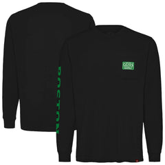 Black Boston Celtics Sportiqe Unisex Wales Heavyweight Pocket Long Sleeve T-Shirt | NBA