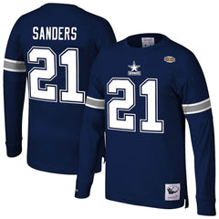 Dallas Cowboys Deion Sanders Retired Player Name & Number Long Sleeve Top | NFL Outlet