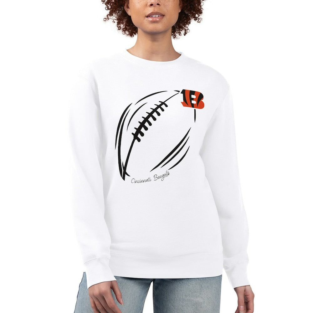 Cincinnati Bengals G-III 4Her by Carl Banks Women's Football Logo Graphic Fleece Tri-Blend Pullover Sweatshirt | NFL Online