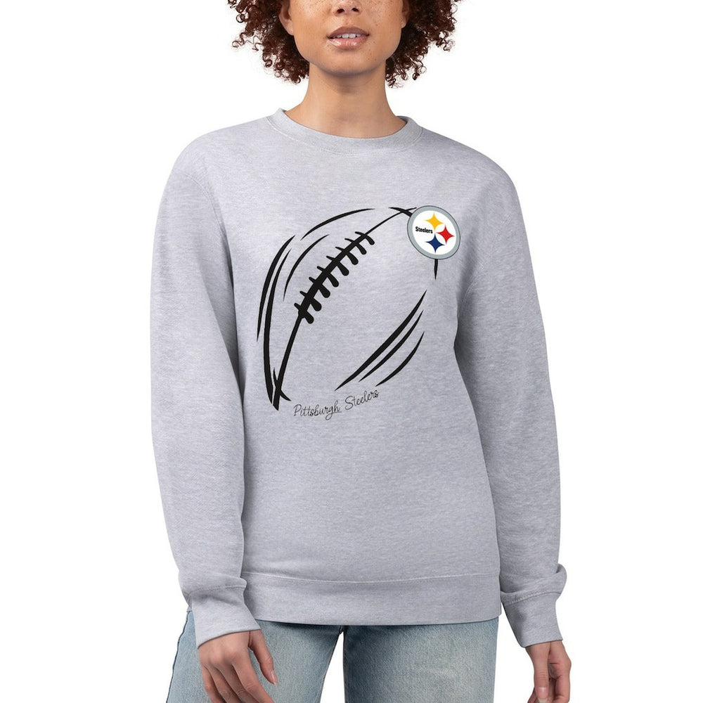 Pittsburgh Steelers G-III 4Her by Carl Banks Women's Football Logo Graphic Fleece Tri-Blend Pullover Sweatshirt | NFL Near me
