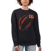Cincinnati Bengals G-III 4Her by Carl Banks Women's Football Logo Graphic Fleece Tri-Blend Pullover Sweatshirt | NFL Sale