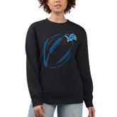 Detroit Lions G-III 4Her by Carl Banks Women's Football Logo Graphic Fleece Tri-Blend Pullover Sweatshirt | NFL New