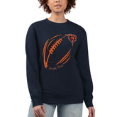 Chicago Bears G-III 4Her by Carl Banks Women's Football Logo Graphic Fleece Tri-Blend Pullover Sweatshirt | NFL New