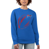 Buffalo Bills G-III 4Her by Carl Banks Women's Football Logo Graphic Fleece Tri-Blend Pullover Sweatshirt | NFL Hot