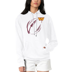 Washington Commanders G-III 4Her by Carl Banks Women's Football Logo Fleece Tri-Blend Pullover Hoodie | NFL New