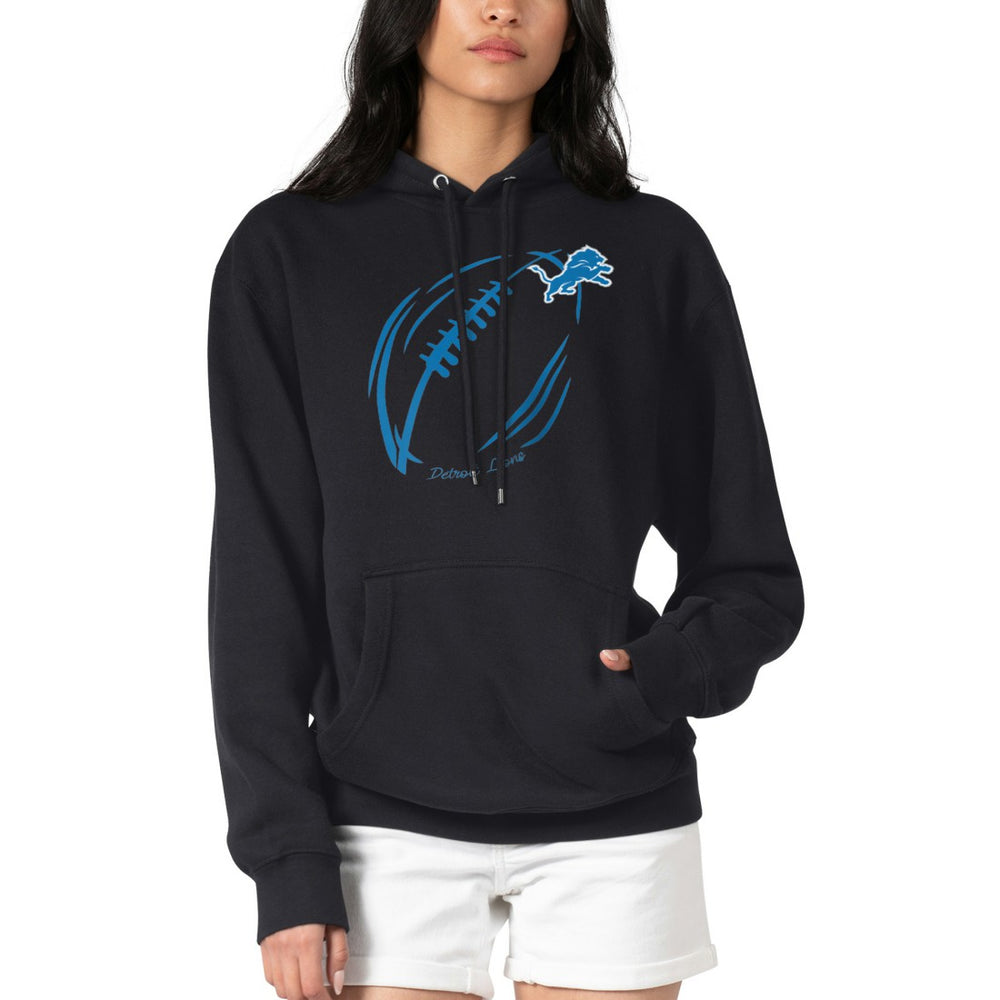 Detroit Lions G-III 4Her by Carl Banks Women's Football Logo Fleece Tri-Blend Pullover Hoodie | NFL New