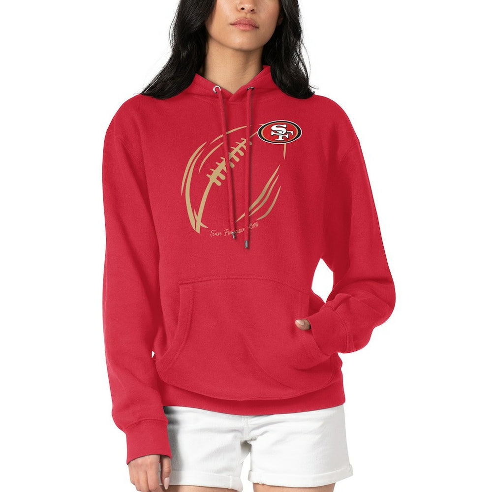 San Francisco 49ers G-III 4Her by Carl Banks Women's Football Logo Fleece Tri-Blend Pullover Hoodie | NFL Discount