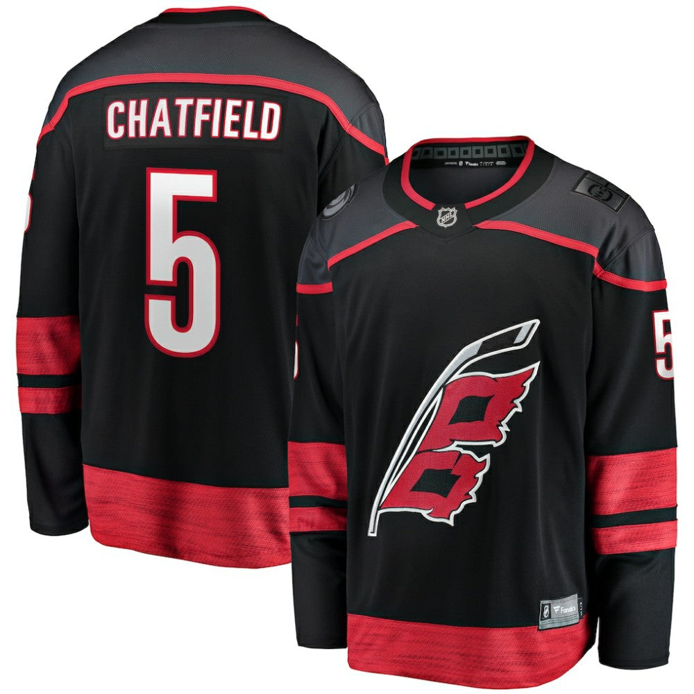 Jalen Chatfield Carolina Hurricanes Fanatics Home Premier Breakaway Player Jersey - NHL Jerseys