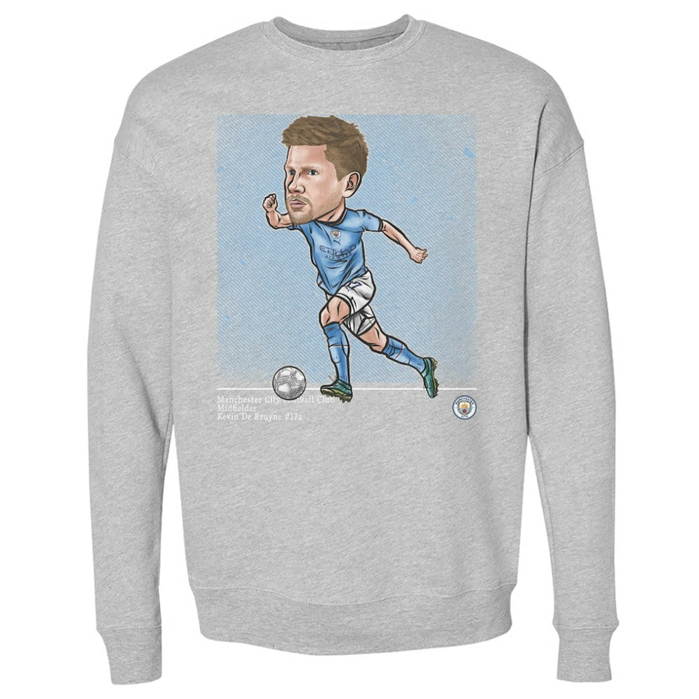 Kevin De Bruyne Manchester City 500 Level Cartoon Player Pullover Crewneck Sweatshirt