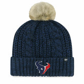 Houston Texans '47 Women's Meeko Cuffed Knit Hat with Pom | NFL Online