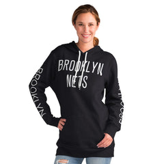 Black Brooklyn Nets G-III 4Her by Carl Banks Women's Base Coach Pullover Hoodie | NBA