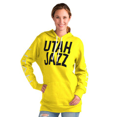Gold Utah Jazz G-III 4Her by Carl Banks Women's Base Coach Pullover Hoodie | NBA